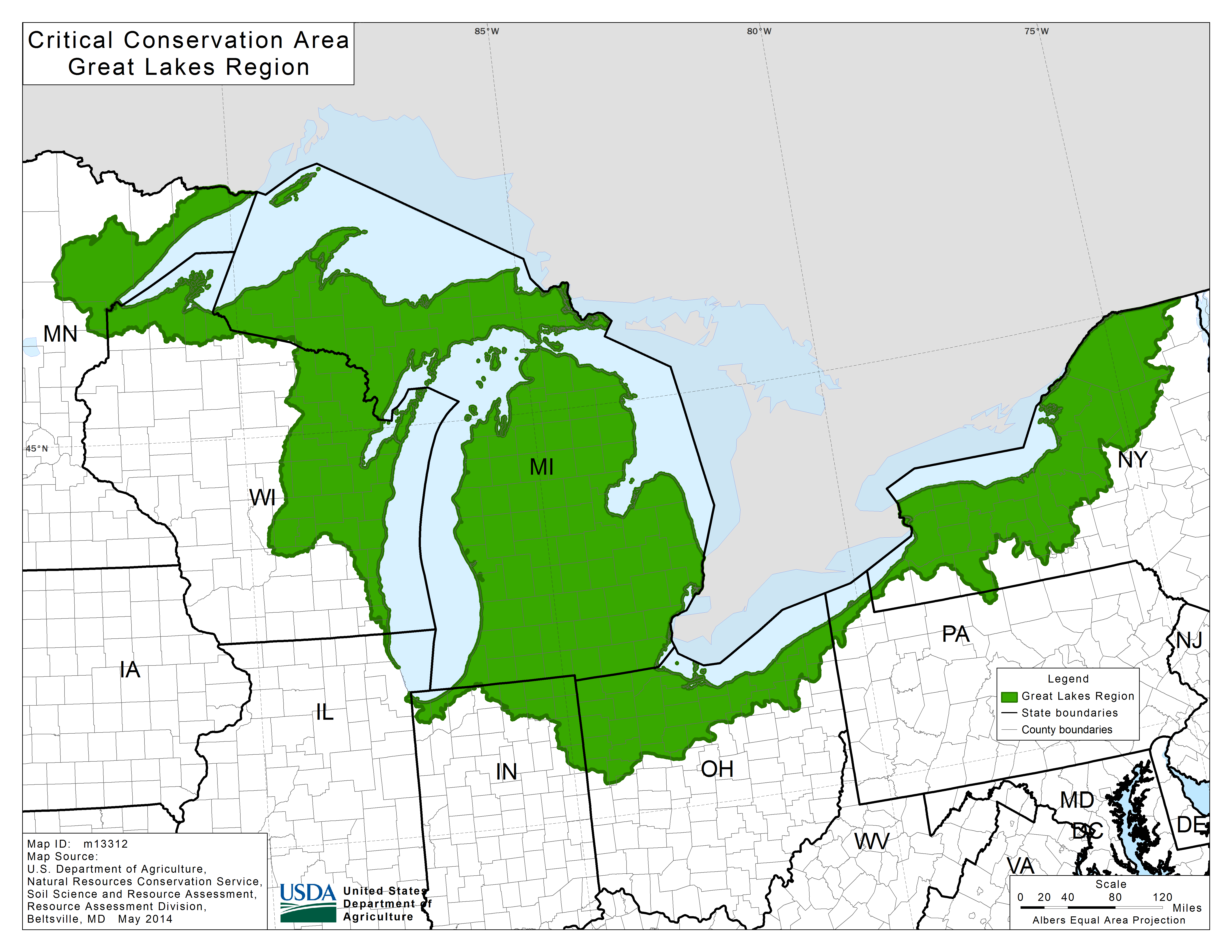 Thumbnail Of 2014 Great Lakes Region CCA Map Great Lakes Region Map 