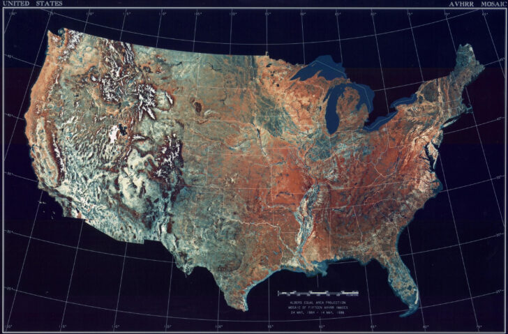 Topographic Map Of USA