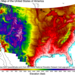 Topographic Map Of The United States Of America United States Map