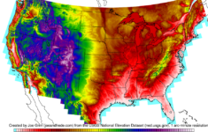 Topographic Map Of The United States Of America United States Map