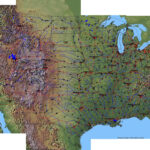 Topographic Map Of United States With Cities