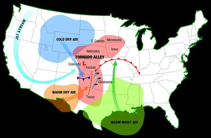 Tornado Alley Map These Maps Show Where Devastating Tornadoes Take 