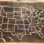 Travel Map US Wood Map USA Travel Map Personalized Pin