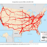 Truck Routes 2040 By US DOT Map Usa Freight Map Illustrated Map