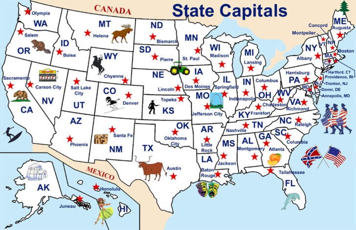 USA Capital On Map
