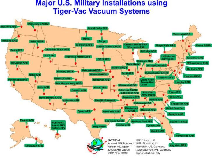 Military Bases In USA Map