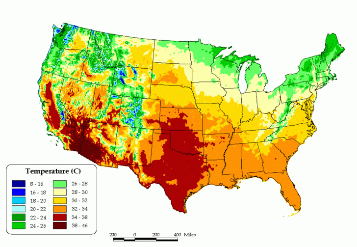 Weather Temperature Map USA