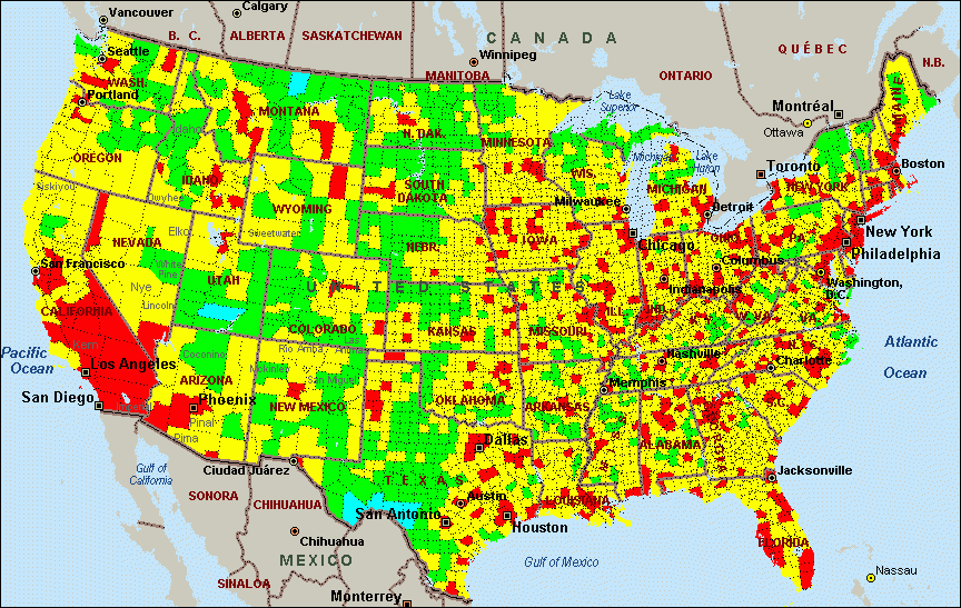 United States Air Quality Map Cancer Air Quality Map