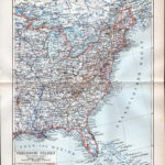 United States Eastern Seaboard Map 1906 East Coast Edwardian Etsy