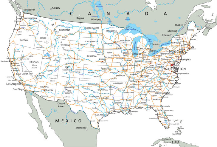 Atlas Road Map Of USA