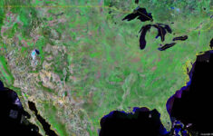 United States Map And Satellite Image