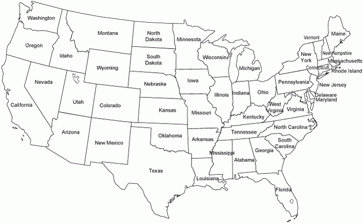 United States Map Outline Map