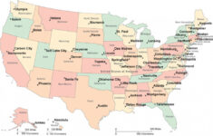 United States Map With Capitols Printable Map