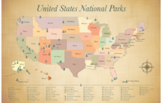 United States National Parks Map Push Pin Map Of The US National Parks