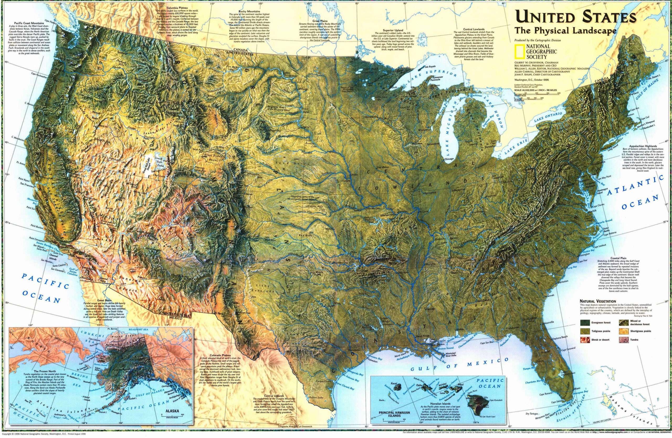 United States The Physical Landscape 1996 By The National 