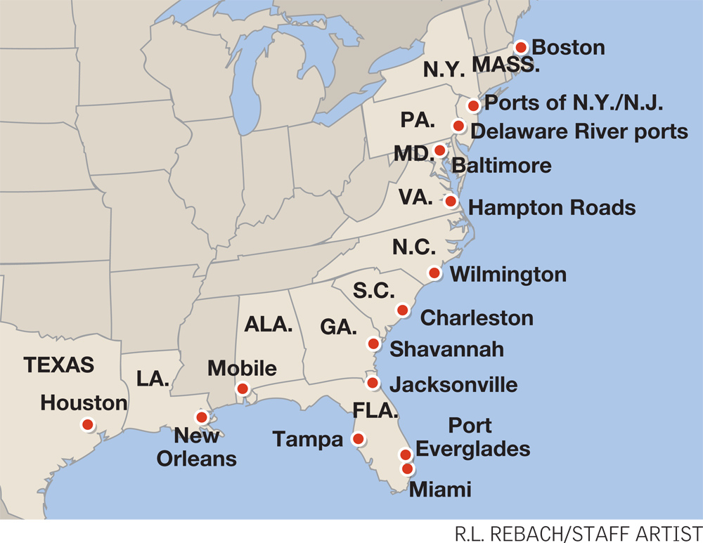 US East Coast Gains 150 000 TEU On West Coast Woes In 2014 PORTS 