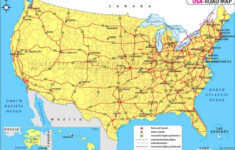 Us Highway Maps With States And Cities Printable Map