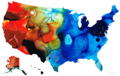 US Map 4 Colorful USA Maps By Sharon Cummings Rich Reds An Flickr