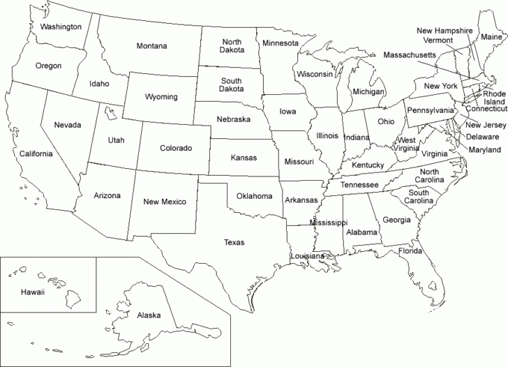 Printable Map Of The USA