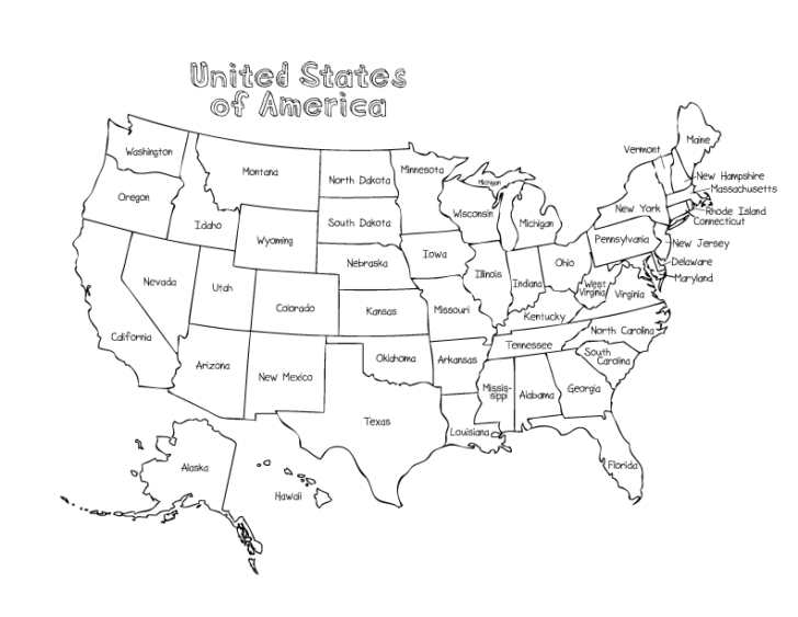 Color In Map USA