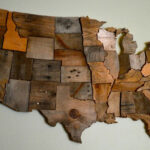 US Map Made From Wood Pallets Wood Pallets Wood Wood Pallet Wall