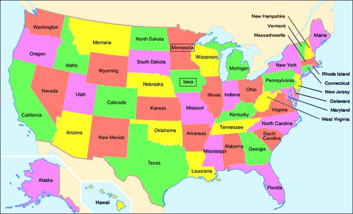 USA Map States Only