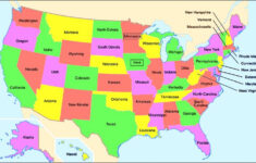 Us Map Showing States Only USA Map With Names