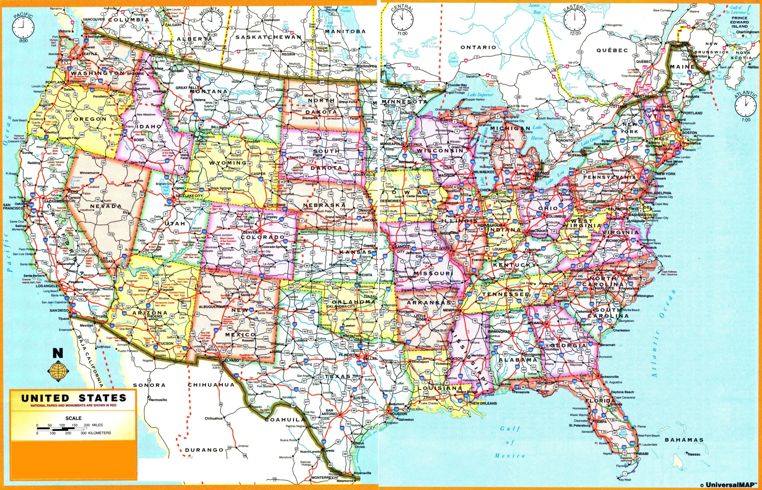 Us Map States And Cities Travel Information Download Free Inside City 