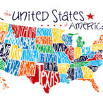 US Map United States Of America Playroom By LibertyAndLilacPaper