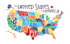 US Map United States Of America Playroom By LibertyAndLilacPaper