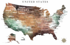 US Map Wall Art US Pushpin Map US Adventure Map United States Canvas