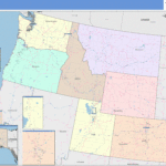 US Northwest Regional Wall Map Color Cast Style By MarketMAPS