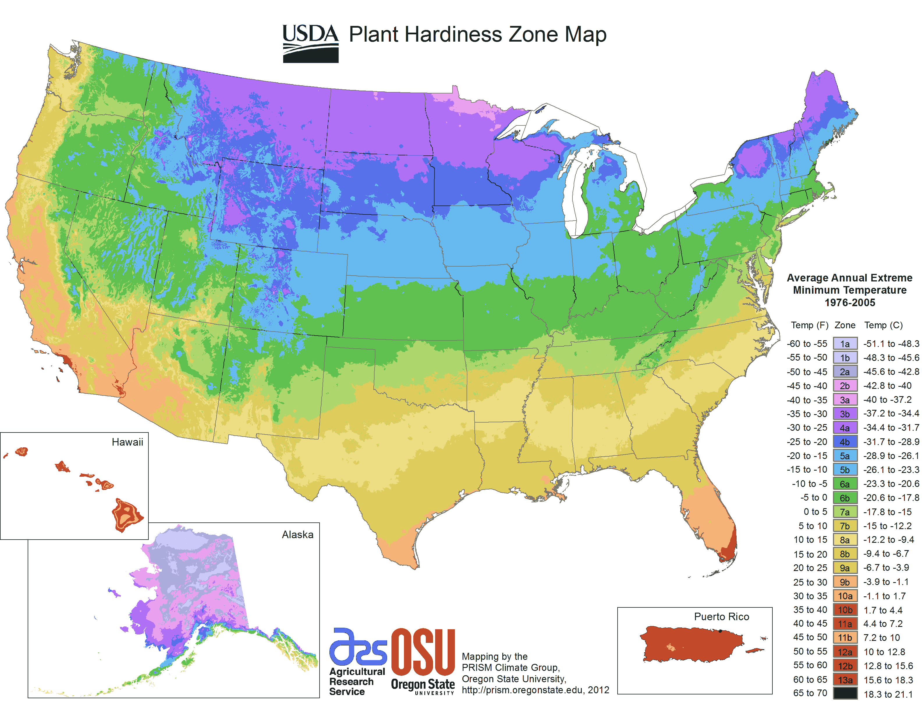 Us Plant Hardiness Zone Map Mapsof