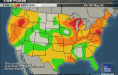 US Pollen Map For Tree Pollen Weather Alerts Weather Map