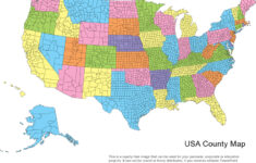 US Printable County Maps Royalty Free