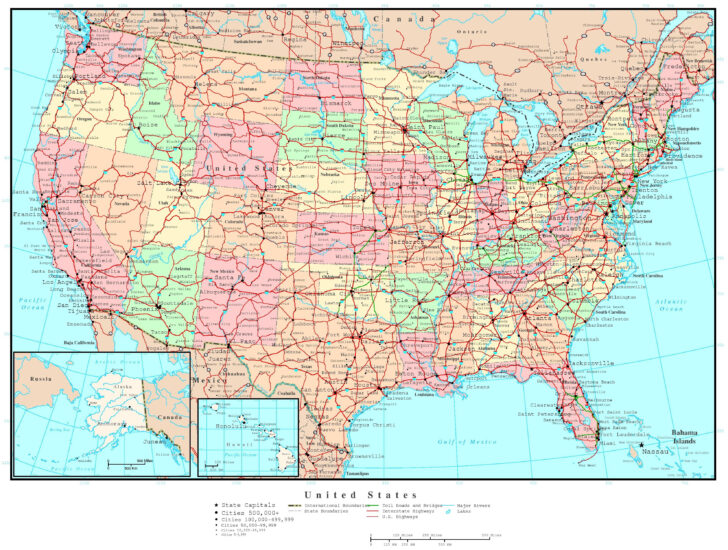 Us Travel Map Usa Road Map United States Map | Printable Map Of USA