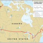 Usa Canada Map Border