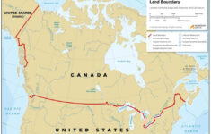 Usa Canada Map Border