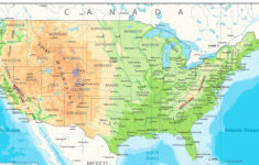 USA Detailed Physical Map N O W