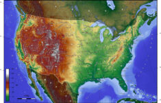 USA High Contrast Elevation Map Elevation Map Relief Map Physical