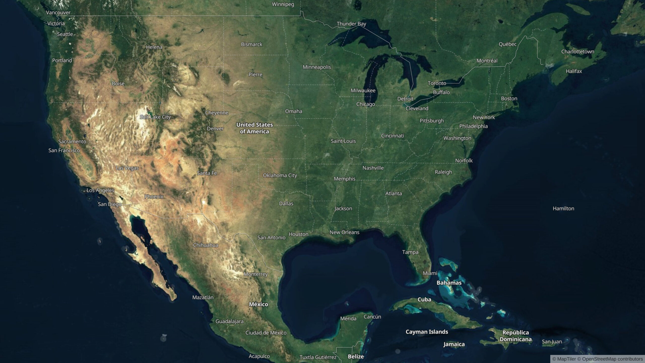 USA High res Satellite In MapTiler Cloud MapTiler