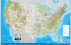 USA Large Scale Topographical Map