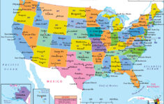 Usa major cities map World Map With Countries