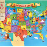 USA Map 44 Piece Real Wood Jigsaw Puzzle 705988117022 EBay