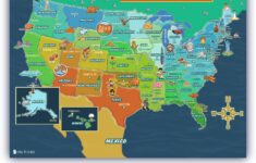 USA Map For Kids 18 x30 LAMINATED 50 States And Capitals Large