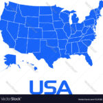 Usa Map Royalty Free Vector Image VectorStock