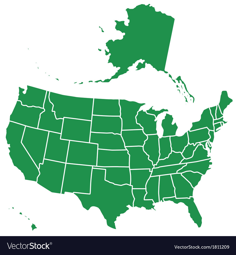 Usa Map Royalty Free Vector Image VectorStock