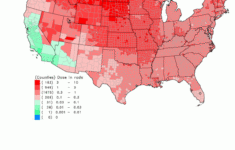 USA Nuclear Fallout Map Showing Zones Most Affected By 1950s 70s