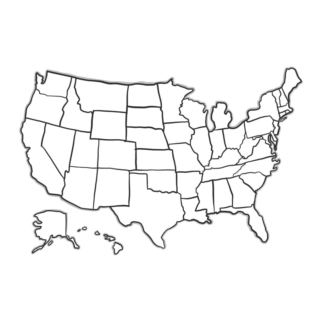USA Outline Map Printable Map Of USA