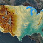 USA Physical Map Of Relief OrangeSmile